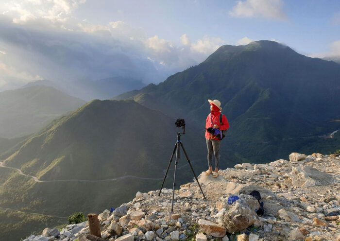 Photographer Using Tripod